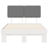 Bed Frame with Upholstered Headboard Light Grey 120 x 200 cm 877493