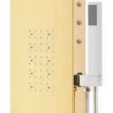 Shower Panel System Stainless Steel 201 Gold Curved 147716