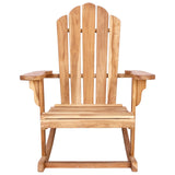 Garden Adirondack Rocking Chair Natural Solid Teak wood 42041358