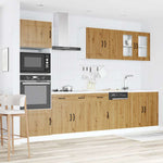 ZNTS 7 Piece Kitchen Cabinet Set Kalmar Artisan Oak Engineered Wood 3314740