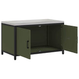 Kitchen Storage HATTEM Olive Green 90 x 50 x 53 cm Steel 874999