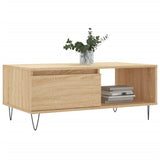ZNTS Coffee Table Sonoma Oak 90x50x36.5 cm Engineered Wood 830567