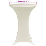 Standing Table Cover 80 cm Cream Stretch 4 pcs 279076