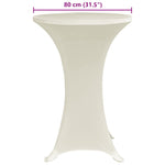 Standing Table Cover Ø80 cm Cream Stretch 4 pcs 279076