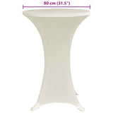 Standing Table Cover Ø80 cm Cream Stretch 4 pcs 279076