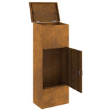 Parcel Drop Box Rusty 44.5 x 29 x 110.5 cm Weathering Steel 874932