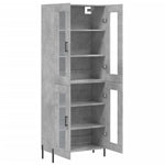 Highboard Concrete Grey 69.5x34x180 cm Engineered Wood 3198285