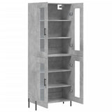 Highboard Concrete Grey 69.5x34x180 cm Engineered Wood 3198285