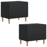 TV Cabinet Black Engineered Wood 896676