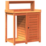 Potting Table with Shelves Brown 82.5x50x109.5 cm Solid Wood Pine 844636