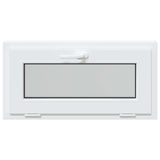Basement Window RISOR 80 x 40 cm PVC and Glass White 42047264