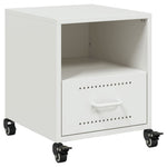 ZNTS Bedside Cabinet White 36x39x43.5 cm Steel 846714