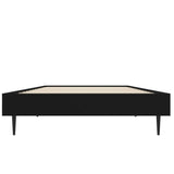 Bed Frame without Mattress Black 75x190 cm Small Single Engineered Wood 832310