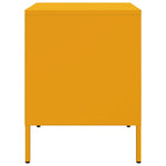 ZNTS Bedside Cabinet Mustard Yellow 36x39x50.5 cm Steel 842928