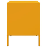 ZNTS Bedside Cabinet Mustard Yellow 36x39x50.5 cm Steel 842928