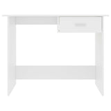 ZNTS Desk White 100x50x76 cm Engineered Wood 800549