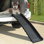 ZNTS Folding Dog Ramp Black 155.5x40x15.5 cm 170987