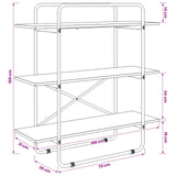 Bookshelf 3-Tier 100 x 35 x 105 cm PB Artisan Oak 8007797