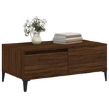 Coffee Table Brown Oak 90x50x36.5 cm Engineered Wood 821123