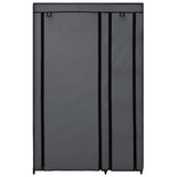 282423 Folding Wardrobe Grey 110x45x175 cm Fabric