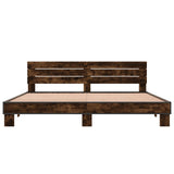 Bed Frame without Mattress Smoked Oak 200x200 cm 3280129