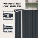 Wall-mounted Garden Shed Anthracite 118x100x178 cm Steel 316219