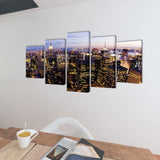 Canvas Wall Print Set Birds Eye View of New York Skyline 200x100cm 241547
