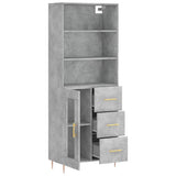 Highboard Concrete Grey 69.5x34x180 cm Engineered Wood 3189497