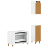 3 Piece Bathroom Cabinet Set ALKMAAR High Gloss White 3417751