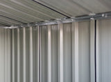 Garden Metal Tool Storage Shed with Sliding Door, Sloped Roof and Floor Foundation, 152 x 132 x T3398P328395