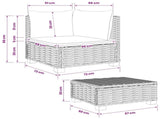 2 pcs Rattan Lounge Set with Cushions GENDT Natural Rattan 42034403