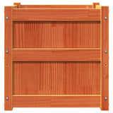 Garden Planter Wax Brown 50x50x50 cm Solid Wood Pine 837418
