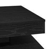 Coffee Table 360-Degree Rotatable Black 70x70x34.5 cm 858480
