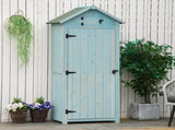 Garden Shed Vertical Utility 3 Shelves Shed Wood Outdoor Garden Tool Storage Unit Storage Cabinet, T3398P315882