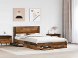 Bed Frame with Headboard Old Wood 120 x 200 cm Engineered Wood 3410017