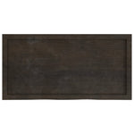 Table Top Dark Brown 100x50x cm Treated Solid Wood Oak 3156430