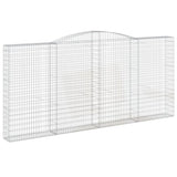 Arched Gabion Baskets 4 pcs 400x30x180/200 cm Galvanised Iron 3146920