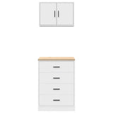 Garage Cabinets 2 pcs White Engineered Wood 3328332