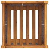 Garden Planter with Liner 42x42x100 cm Solid Wood Acacia 366438