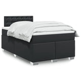 Box Spring Bed with Mattress Black 120x190 cm Faux Leather 3286112