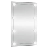 Wall Mirror with LED Lights 50x80 cm Glass Rectangle 3189156