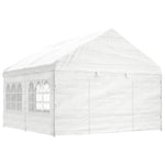 Gazebo with Roof White 4.46x4.08x3.22 m Polyethylene 3155486