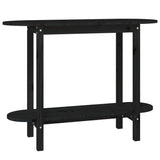 Console Table Black 110x40x80 cm Solid Wood Pine 822301