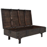Coffee Table Plywood Vintage Style 120x55x35 cm 245802