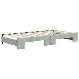 Daybed with Trundle and Mattresses Light Grey 90x190 cm Velvet 3197393
