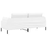 3-Seater Sofa White 222 x 81 x 89 cm Fabric 42048639