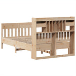 ZNTS Bed Frame without Mattress 120x200 cm Solid Wood Pine 3323263