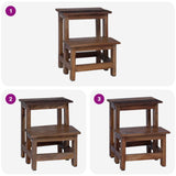 Stool Natural 37 x 37 x 46 cm Mahogany Wood 42012398