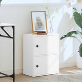 Bookcase White 40x24x52 cm Engineered Wood 860355