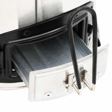 Wood Stove with USB Fan Silver 35.5x26x28 cm Stainless Steel 319443